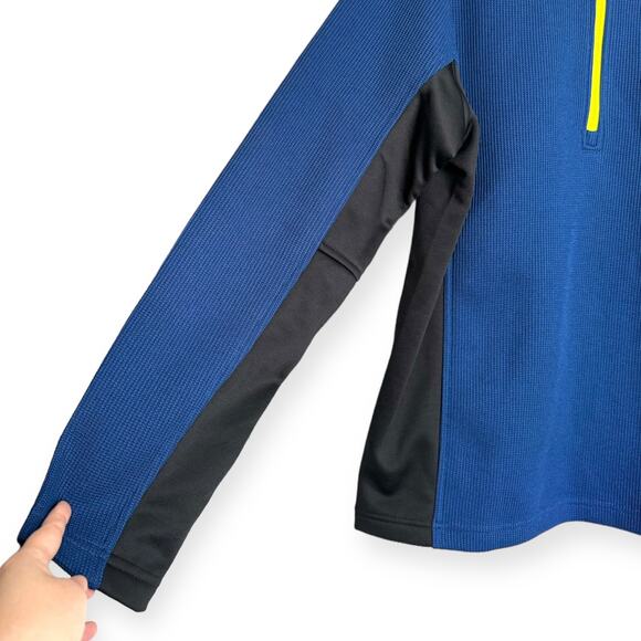 Spyder Electric Blue Outbound Half Half Zip Fleece Lined Pullover Men's Size L - Picture 5 of 13